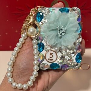 Elegant Crystal Keychain with double sided mirror